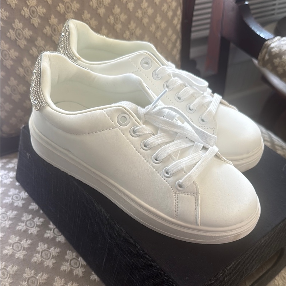 a new day White Sneakers Minimalist Design